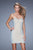 La Femme - 20446 Draped Cascade Strapless Gown in Blue