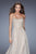 La Femme - 20447 Scalloped Ornate Chiffon Gown In Neutral