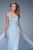 La Femme - 20447 Scalloped Ornate Chiffon Gown In Blue