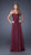 La Femme - Strapless Sweetheart Gown with Beaded Lace Applique 20449 in Red