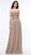 Colors Dress - 2044 Metallic Mesh Sweetheart A-line Dress In Gold