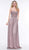 Colors Dress - 2044 Metallic Mesh Sweetheart A-line Dress In Pink
