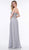 Colors Dress - 2044 Metallic Mesh Sweetheart A-line Dress In Silver