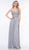 Colors Dress - 2044 Metallic Mesh Sweetheart A-line Dress In Silver