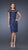 La Femme - Cap Sleeve Metallic Floral Lace Cocktail Dress 20465 In Blue
