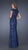 La Femme - 20471 Lace Illusion Sheath Gown with Cap Sleeves  in Blue