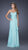 La Femme - Jeweled Lace Applique Sweetheart Gown 20479 in Blue