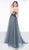 Colors Dress - 2048 Embellished Trumpet Dress With Overskirt In Multi-Color