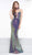 Colors Dress - 2048 Embellished Trumpet Dress With Overskirt In Multi-Color
