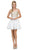 Dancing Queen - 2049 Strapless Gilded Lace Cocktail Dress In White