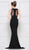 Colors Dress - 2049 Sleeveless Halter Stretch Crepe Trumpet Dress In Black