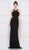 Colors Dress - 2049 Sleeveless Halter Stretch Crepe Trumpet Dress In Black