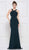 Colors Dress - 2049 Sleeveless Halter Stretch Crepe Trumpet Dress In Green