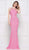 Colors Dress - 2049 Sleeveless Halter Stretch Crepe Trumpet Dress In Pink