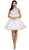 Dancing Queen - 2052 Beaded High Halter Cocktail Dress In White