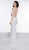 Colors Dress - 2052 Sequined Deep V-neck Trumpet Dress In White