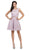Dancing Queen - 2053 Two Piece Beaded Lace Cocktail Dress In Pink