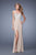 La Femme - 20536 Strapless Floral Evening Gown In Neutral