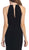 Eureka Fashion - Jeweled Pendant Ornate High Halter Evening Gown