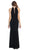 Eureka Fashion - Jeweled Pendant Ornate High Halter Evening Gown