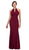 Eureka Fashion - Jeweled Pendant Ornate High Halter Evening Gown