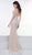 Colors Dress - 2053 Lace Plunging V-neck Trumpet Dress In White and Neutral