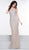 Colors Dress - 2053 Lace Plunging V-neck Trumpet Dress In White and Neutral