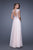 La Femme - 20540 Lace Illusion Bateau A-line Dress In Pink