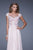 La Femme - 20540 Lace Illusion Bateau A-line Dress In Pink