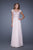 La Femme - 20540 Lace Illusion Bateau A-line Dress In Pink
