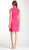 Muse - M0579M Stand-up Collar Sleeveless Ponte Shift Dress In Pink