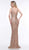 Colors Dress - 2054 Sequined Plunging V-Neck Gown In Gold