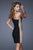 La Femme - 20564 Crystal Accented Sheath Dress In Black