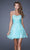 La Femme - 20574 Lace Sweetheart A-line Dress In Blue