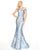 Mac Duggal - 2057R Fitted Off-Shoulder Trumpet Evening Gown in Blue