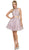 Dancing Queen - 2061 Embellished Two Piece Ruffled Cocktail Dress