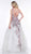 Colors Dress - 2061 Embroidered Deep V-neck Ballgown In Purple