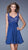 La Femme - 20631 Empire Lace Cocktail Dress in Blue