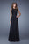La Femme - 20638 Illusion Jewel A-Line Gown in Black