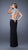 La Femme - 20648 Embroidered V-neck Jersey Dress In Black
