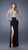 La Femme - 20648 Embroidered V-neck Jersey Dress In Black