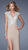 La Femme - 20648 Embroidered V-neck Jersey Dress In Neutral