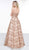 Colors Dress - 2064 Sequined Strapless A-line Dress In Gold