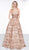 Colors Dress - 2064 Sequined Strapless A-line Dress In Gold