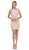 Dancing Queen - 2065 Jeweled Waist Sheath Cocktail Dress In Pink
