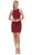 Dancing Queen - 2065 Jeweled Waist Sheath Cocktail Dress In Red