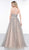 Colors Dress - 2065 Applique Sweetheart Ballgown With Train In Gray and Neutral