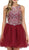 Dancing Queen - 2066 Ornate Illusion Basque Cocktail Dress