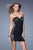 La Femme - Ruched Strapless Fitted Cocktail Dress 20662 In Black