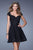 La Femme - 20699 Lace Sweetheart A-line Dress in Black